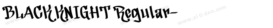 BLACK KNIGHT Regular字体转换
